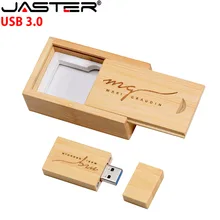 JASTER USB 3,0 клен USB флеш-накопитель Флешка карта памяти+ подарочная коробка 4 ГБ 8 ГБ 16 ГБ 32 ГБ 64 Гб 128 ГБ U диск свадебные подарки