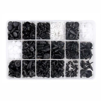 

435Pcs Car Retainer Bumper Clips Plastic Fasteners Kit Boxed Auto Rivets Set Tools, 18 Popular Size Car Buckles Accessories Set