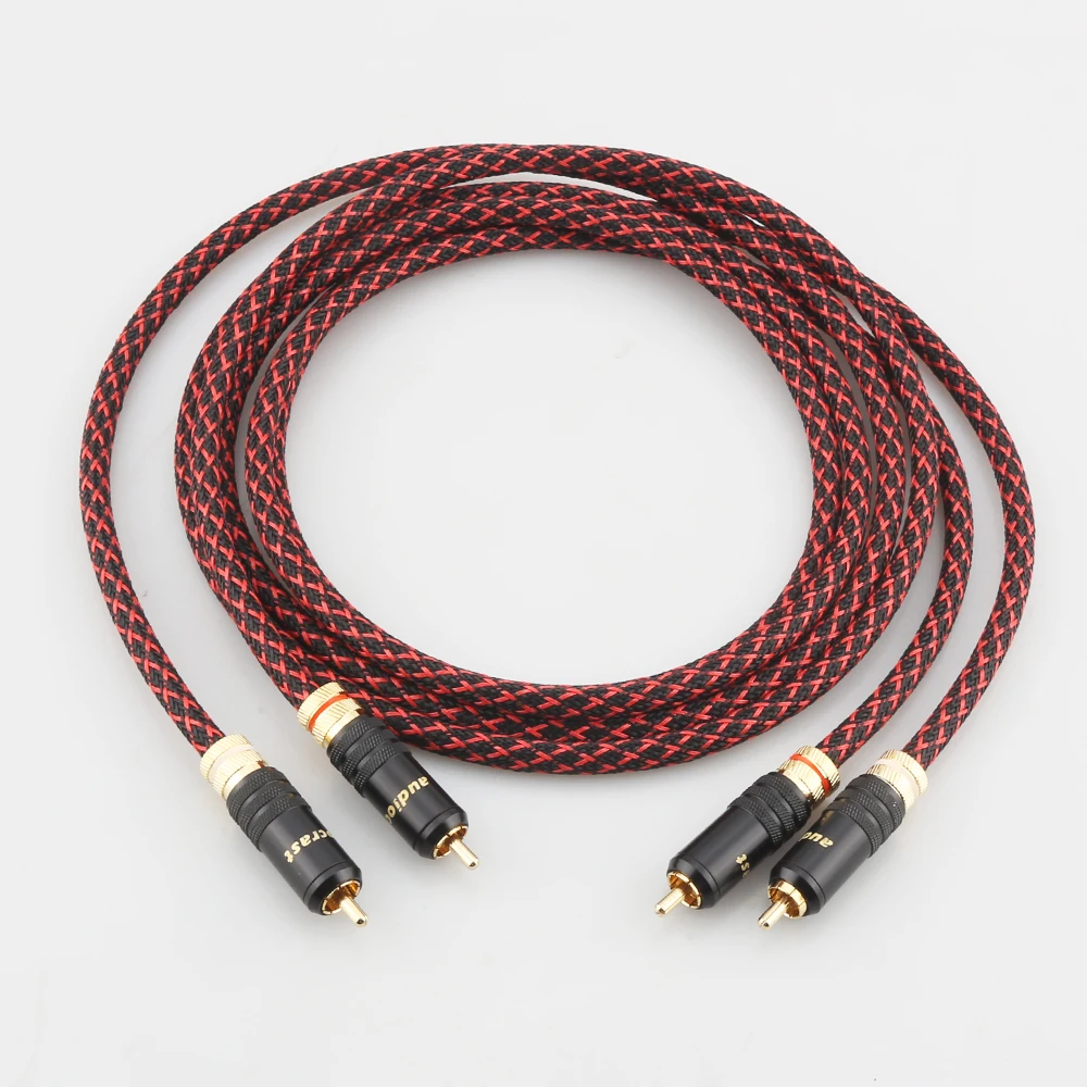 One Pair Audio Cable High End Hifi Rca Audio Cables With Rca Plug Audio