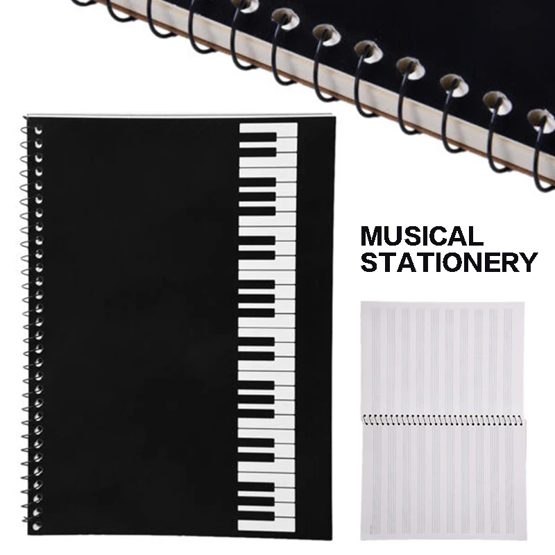 50 Sheet Staff Note Music Manuscript Paper Students Stationery Spiral Stave Notebook 100 Pages