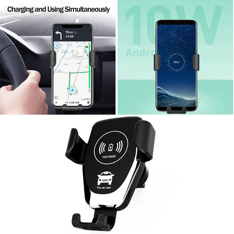 Портативный gps Держатель на выходе воздуха навигация для автомобиля QI Беспроводное зарядное устройство Быстрая зарядка QC3.0 автомобильный внутренний сотовый телефон