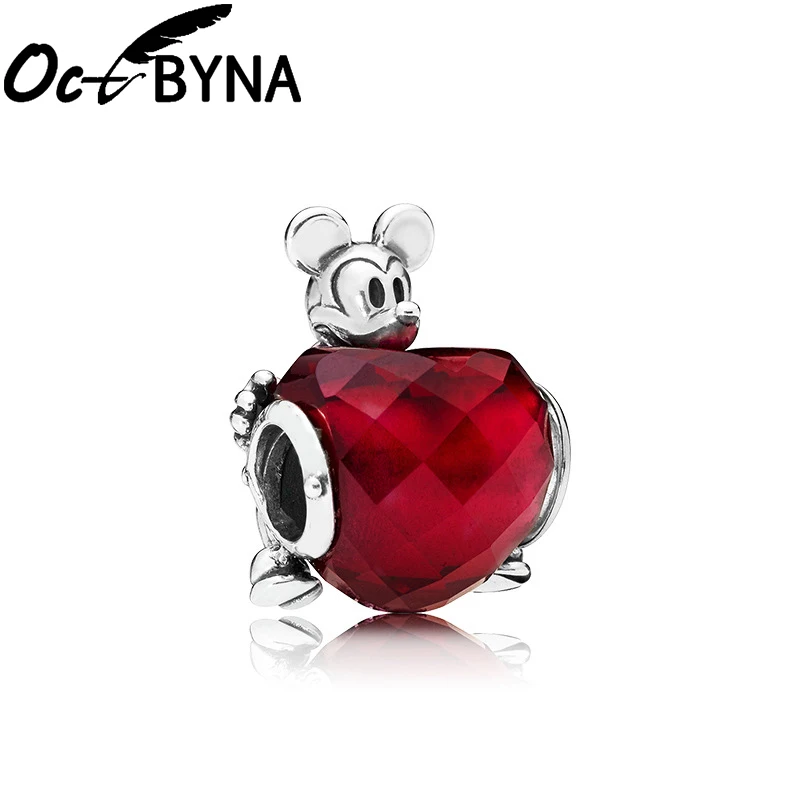 Octbyna воздушный шар Микки Минни аниме Шарм бисера Кулон Подходит Pandora браслет для женщин Девушка мультфильм ювелирных изделий подарок - Цвет: 2