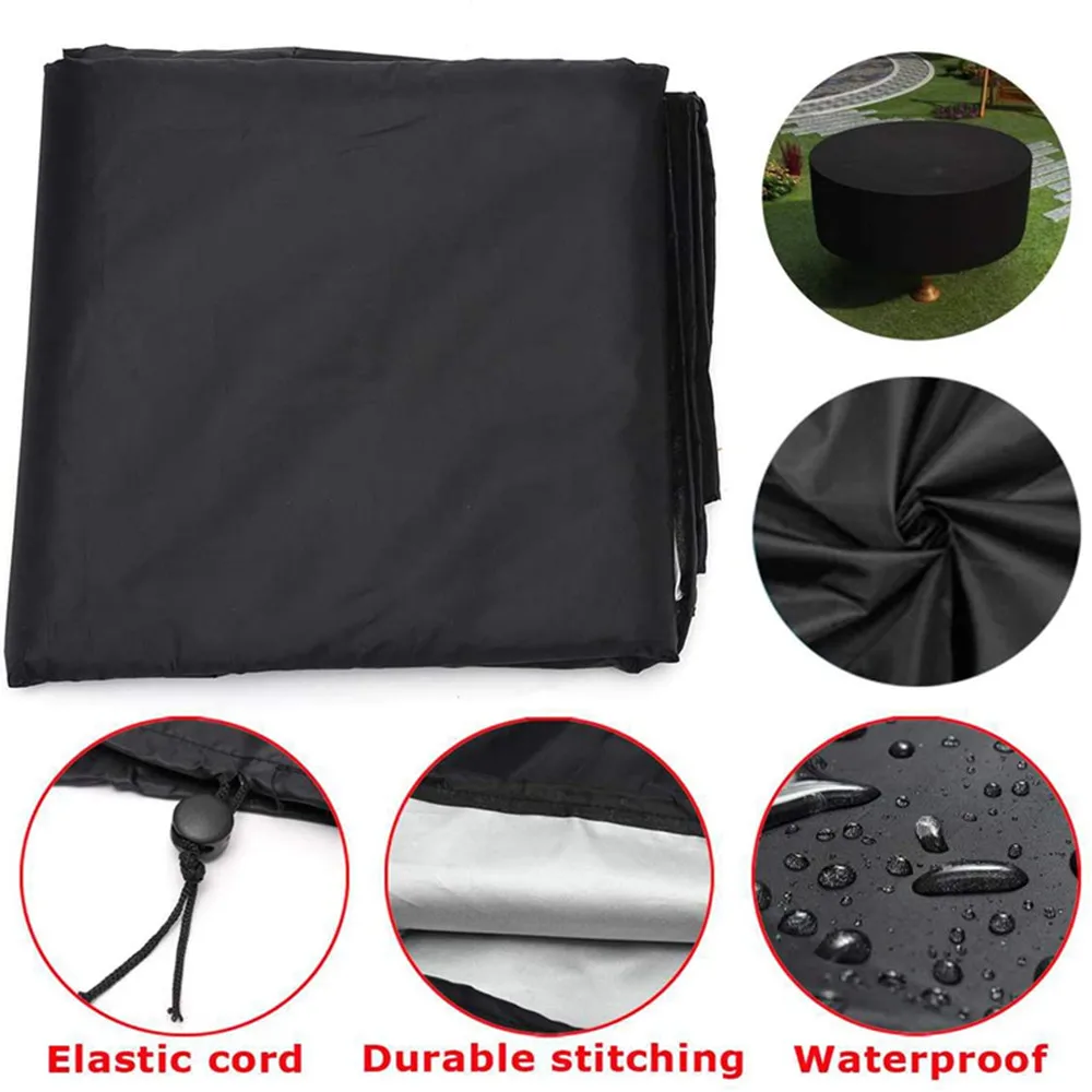 Outdoor Garden Furniture Round Cover Table Chair Set Waterproof Oxford Wicker Sofa Protection Patio Rain Snow Dustproof Cover patio furniture cover