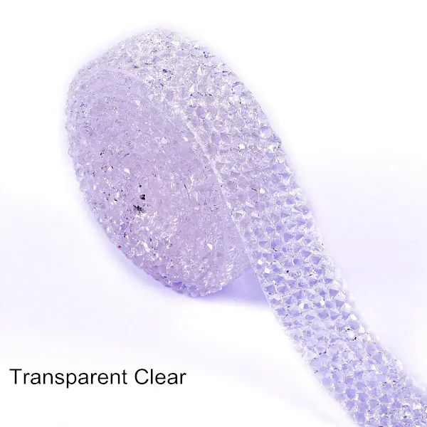 Transparent Clear 15 мм смола горячей фиксации горный хрусталь сетка блеск горный хрусталь Кристалл цепь лента горячей фиксации патчи аппликация «сделай сам» Украшения F0152 - Цвет: Transparent Clear