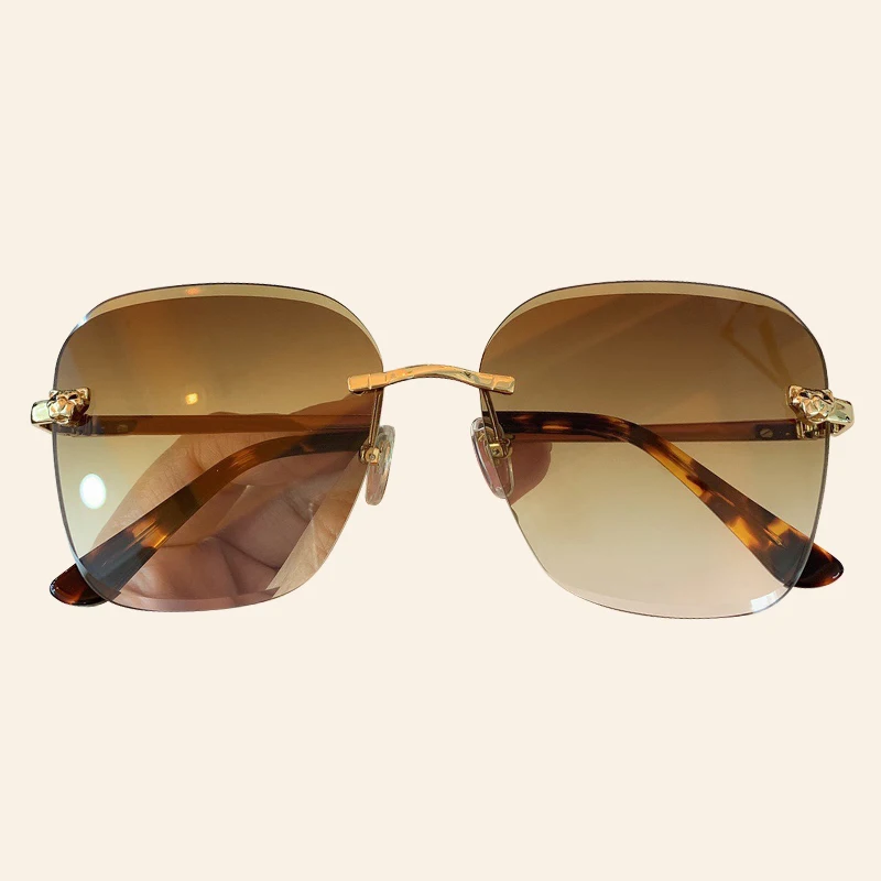 Новые модные солнцезащитные очки без оправы с защитой от уф400 лучей с упаковочной коробкой Oculos De Sol Feminino - Цвет линз: No.1 Sunglasses