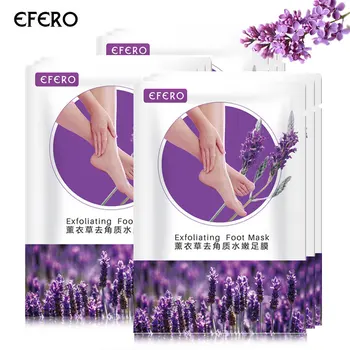 

2pcs=1Pair Efero Exfoliating Foot Mask Pedicure Socks Moisturizing Feet Mask Remove Dead Skin Smooth Foot Skin For Summer TSLM1