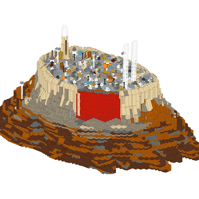 Новый MOC 18916 05027 стенд Звездный Круизный корабль войны Империя над джедха город