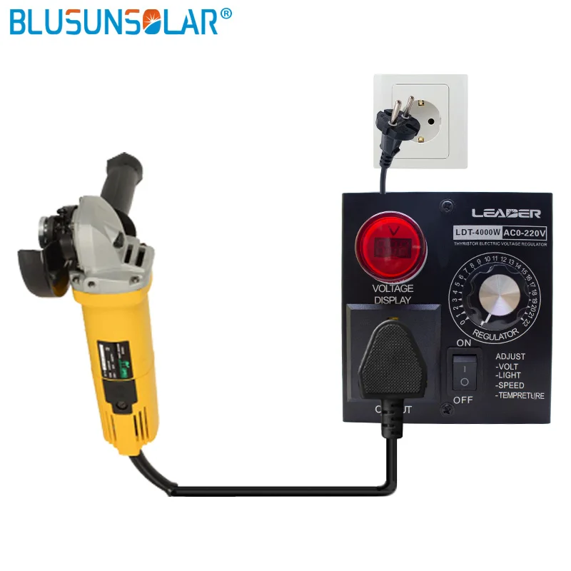 Dimmer Ajustável de Tensão Portátil Velocidade Temperatura Luz Compacto Variável Controlador Ajustar Regulador ca 220v 4000w