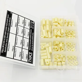

150pcs M6 0.244 Inch Nylon Screw Bolt Round Washer Assortment Kit Insulated For Fastening Tool High Quality
