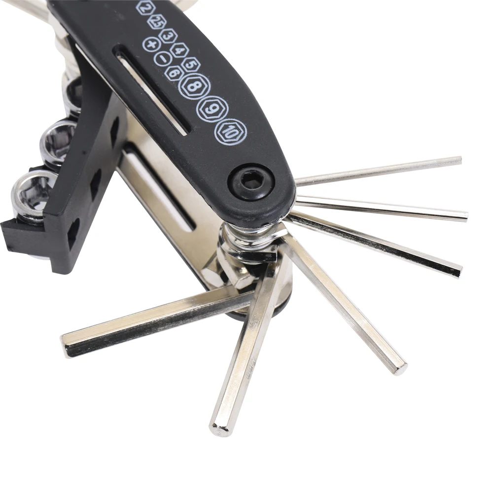 15 в 1 Многофункциональный набор инструментов для ремонта велосипеда, шестигранный гаечный ключ, отвертка для ремонта шин, шестигранный ключ, инструмент для ремонта горного велосипеда