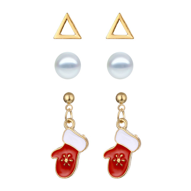 Christmas Gift Santa Claus Christmas Tree Snowflakes Drop Earrings Women 2020 Statement Fashion Jewelry Oorbellen New Year