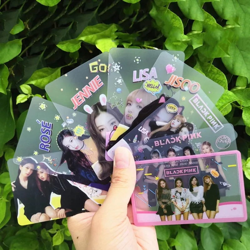 8 шт./компл. Kpop Blackpink Фотокарта Прозрачный Карты женские группе Star DIY Бумага карта с фотографией