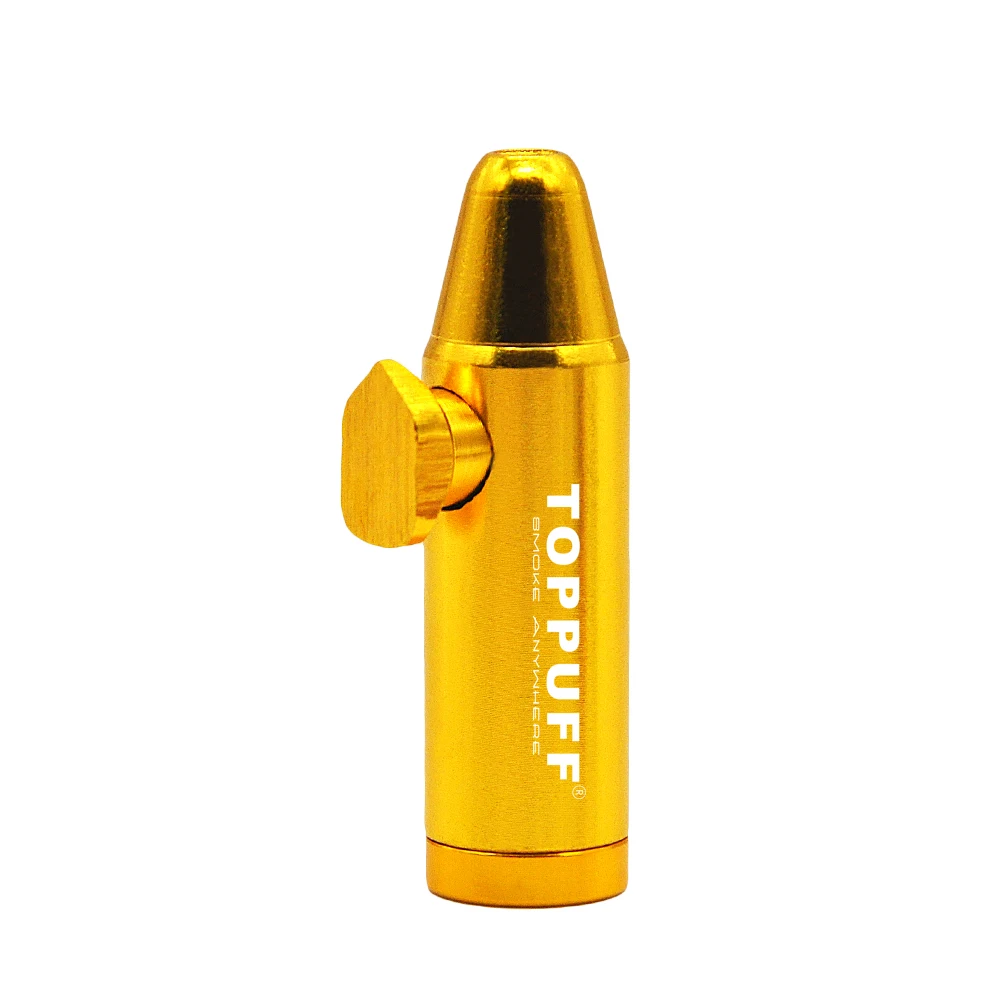 TOPPUFF DANGER Aluminun Sniffer металлический плоский/точечный Snorter Rocket Snuff Bullet Sniff Smoking Pipe