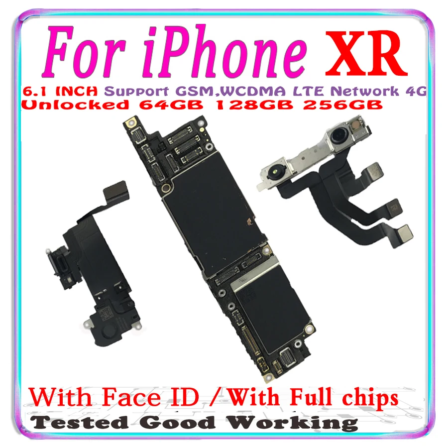 Per Schede Madri Iphone Xr Xr X R 64Gb 256Gb Con Supporto Face Id Scheda Logica Di Rete 4G Lte Chip Completi Schede Madri Funzionanti