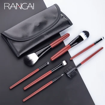 

RANCAI Makeup Brushes 7pcs Red Powder Foundation Blusher Face Kabuki Brush pincel maquiagem Cosmetics Tools Make Up