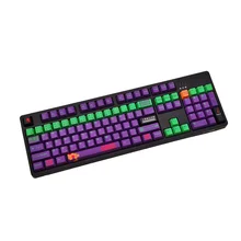 

118 keys Anime EVA Keycap Purple PBT OEM Keycaps 6.25X New For Cherry MX Keyboard English Language Without Keyboard Unisex