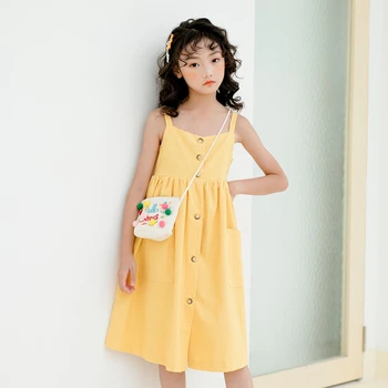 

Cotton Linen Teenager Little Girls Dresses Summer 2020 New Fashion Girl Dresses Kids Cute Princess Dresses For Girls Baby Girls