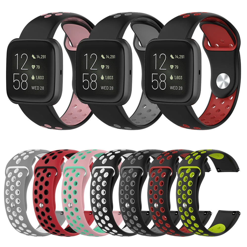 

For Sports silicone Watchband Strap fitbit versa2 / versa lite Smart watch Band Replacement Accessories Bracelet Wristband