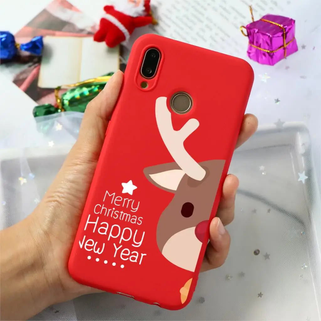 Веселый Рождественский олень мягкий TPU чехол s для huawei Honor 9X 8X 10i 20i 7A P30 P20 P10 Коврики 10 20 30 Pro Lite P Smart чехол