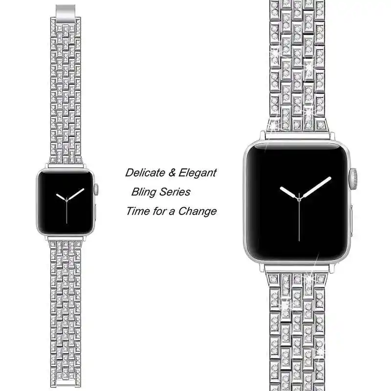 Silver Ремешок для Apple Watch Series 4 3 2 1 сменный Браслет из нержавеющей стали ремешок для Apple iWatch 38 мм 42 мм 40 мм 44 мм - Цвет ремешка: Silver