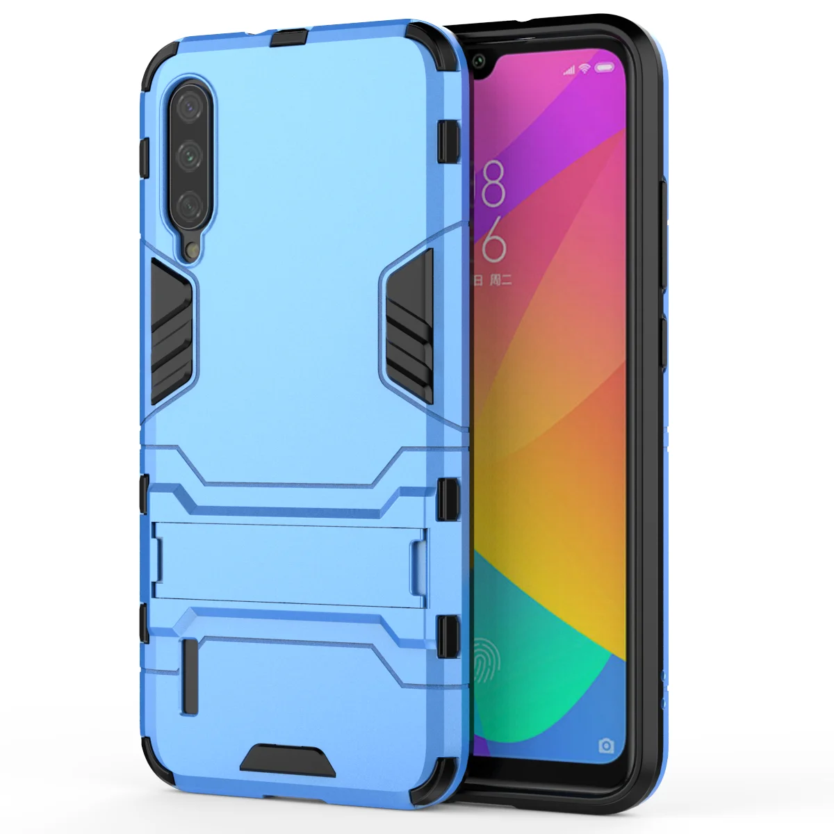 Защитный чехол Xiaomi mi cc9e чехол s для Xiaomi mi cc9e mi 9se задняя крышка с подставкой противоударный чехол - Цвет: Blue