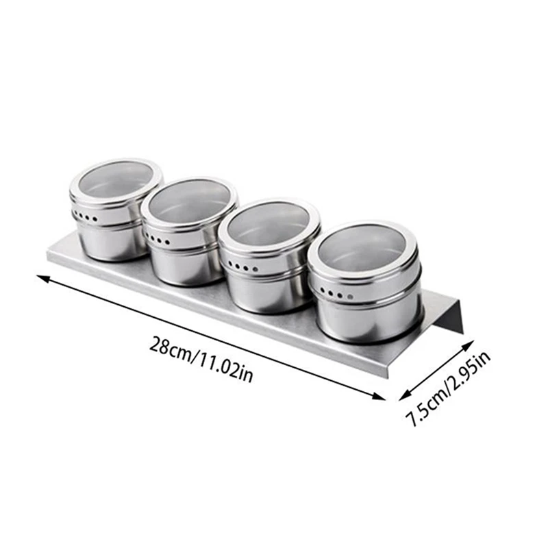 Promotion! Stainless Steel Seasoning Jar Kitchen Spice Box Barbecue Cruet Pepper Sauce Jar Chili Powder Storage Bottle