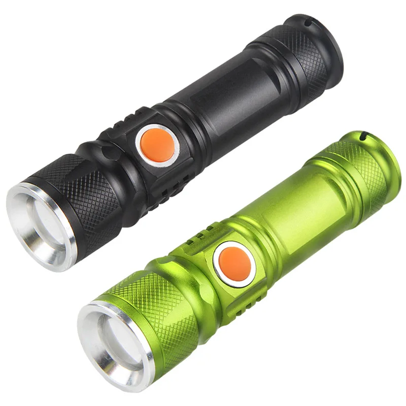 

USB Power Torch Outdoor Lighting Zoom Long-Range Chargeable Built-in Lithium Battery Aluminium Alloy Mini Hiking