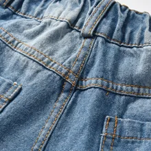 Детские джинсовые шорты ковбойские летние шорты из чистого хлопка для маленьких мальчиков повседневные штаны