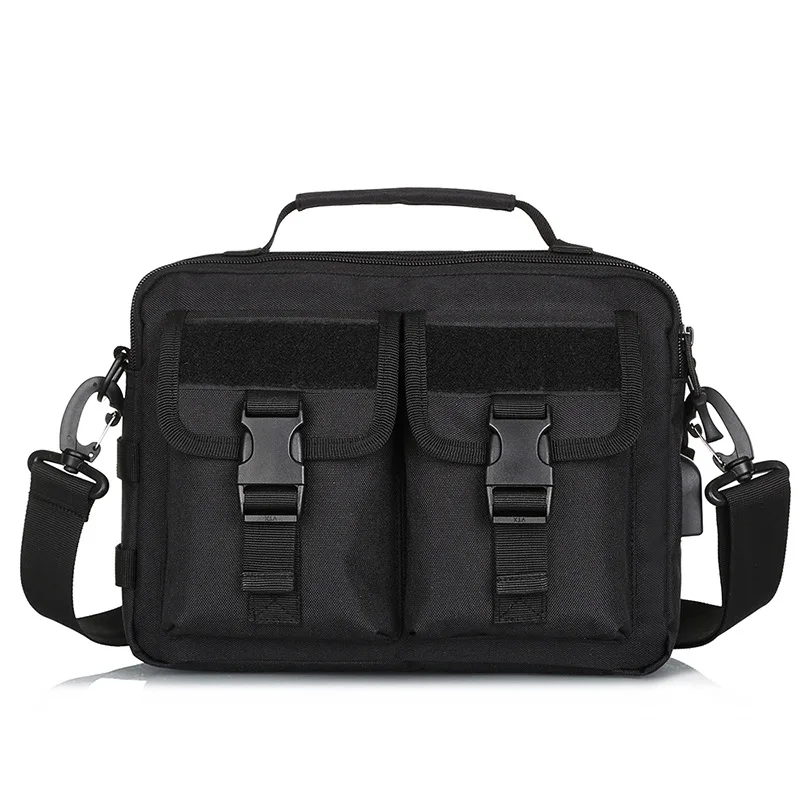 Спортивная сумка на плечо для отдыха на природе, походные аксессуары, сумка через плечо, Военная Тактическая Сумка, камуфляжная сумка-мессенджер 800D - Цвет: Черный цвет