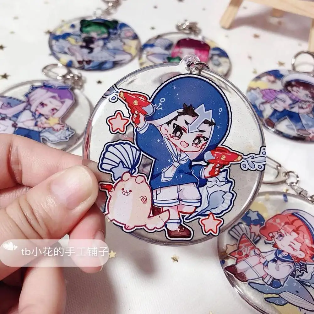 Аниме JOJO невероятное приключение Золотой ветер Гвидо MISTA Bucciarati Giorno кисибэ Косплэй акриловый брелок кольцо для ключей