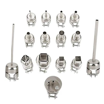 

ABSF 15Pcs/Set 852 850 Nozzle Hot Air Stations Rework BGA Stainless Steel Nozzles for Soldering Stations