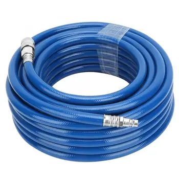 

15M Blue Flexible 3 - layer Structure Pneumatic PVC Hose with Quick Connector for Air Compressor Air Pump Pipe
