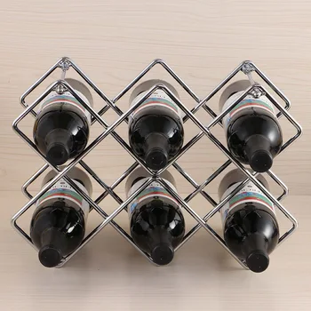 

6/10 Grid Wine Holders Vertical Metal Wine Rack Portable Wine Cabinet Restaurant Display Rack Bar Wine Bottle Storage Racks