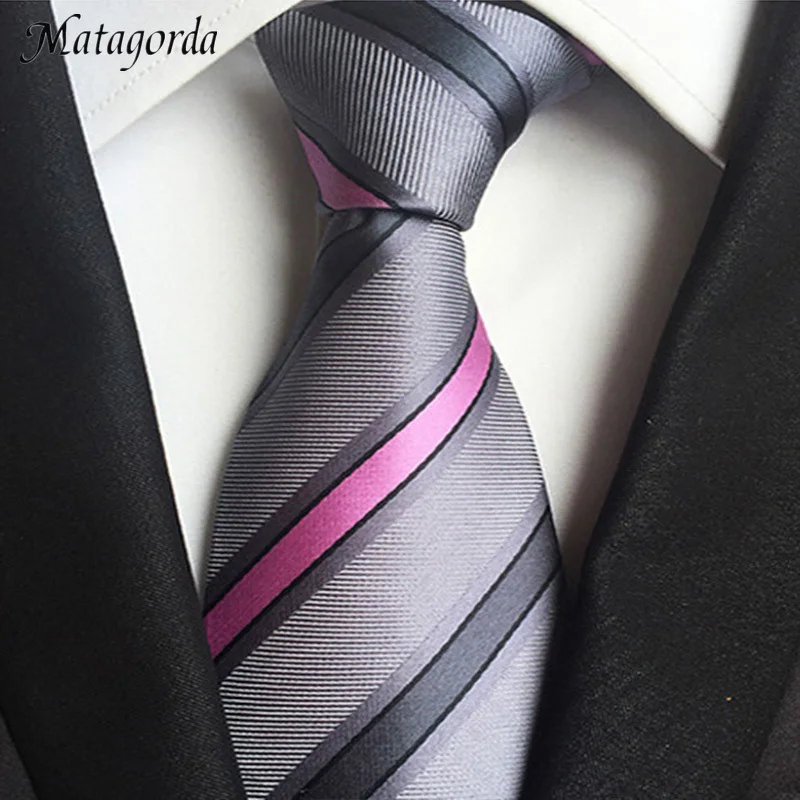 

Matagorda 52 Colors Classic 8 Cm Tie for Man Necktie 100% Silk Tie Striped Neck Tie Suit Accessory Cravat Wedding Party Neckwear