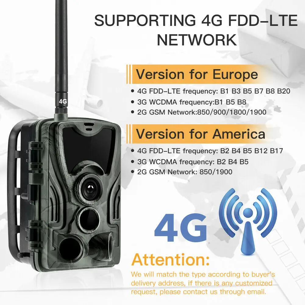 

HC801LTE 4G Hunting Cameras 16MP Night Vision HD Hunting Camera MMS GPRS Photo Traps Trail IP65 Waterproof Camera Dropshipping