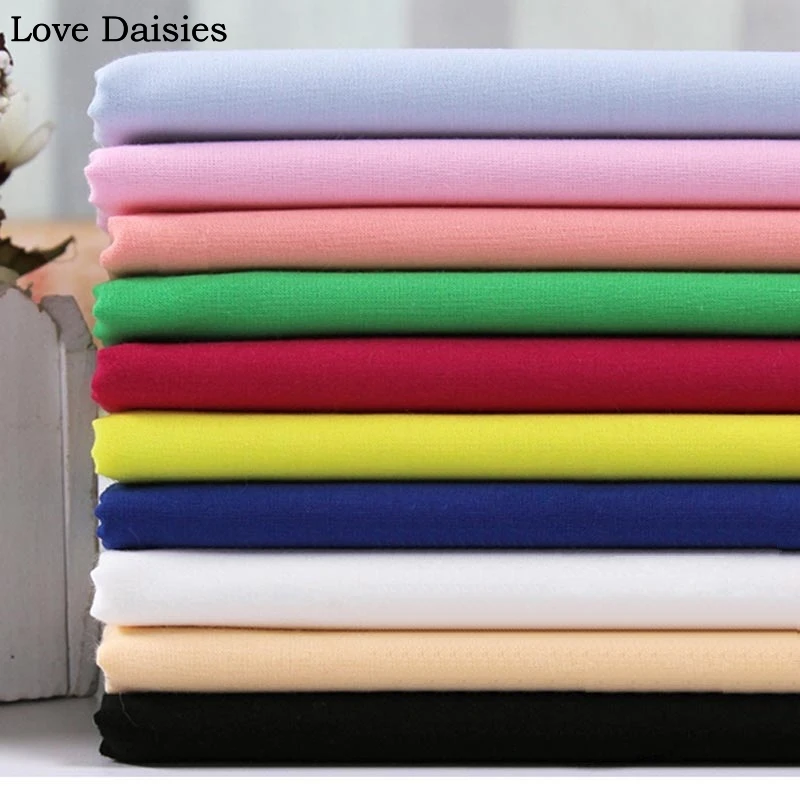 

100%Cotton Plain Thin High Density Solid Color WHITE BLACK RED PINK MAUVE BLUE BEIGE GRAY fabric For Summer Apperal Dress Lining