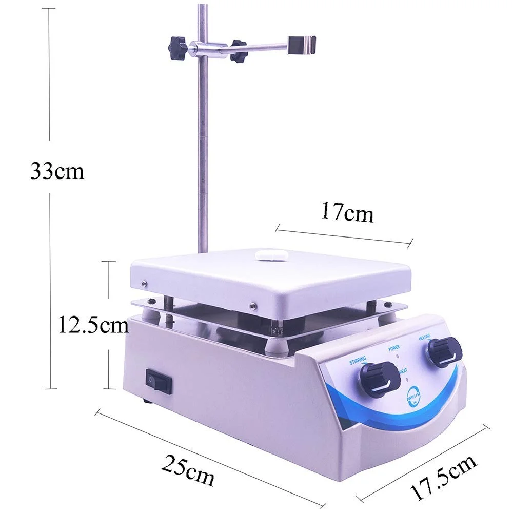 SH-3 Hot Plate Magnetic Stirrer 5000ml Volume with Dual Control and 1 Inch Stir Bar