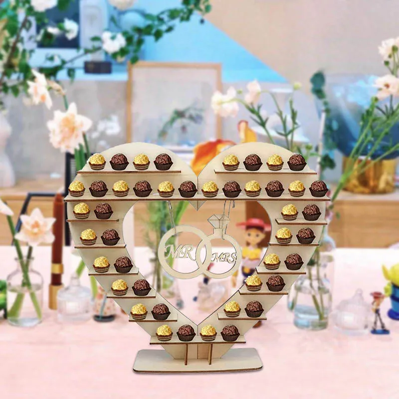 Деревянная подставка для шоколада Mr Mrs Ferrero Rocher витрина свадебная стойка конфет