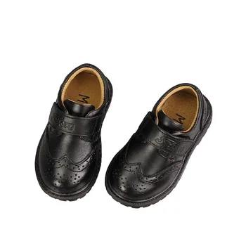 

Kids Boys Girls Leather Shoe Breathable Wedding Leather Shoes Boys Dress Shoes Genuine Leather School Shoes Pigskin Inside Black