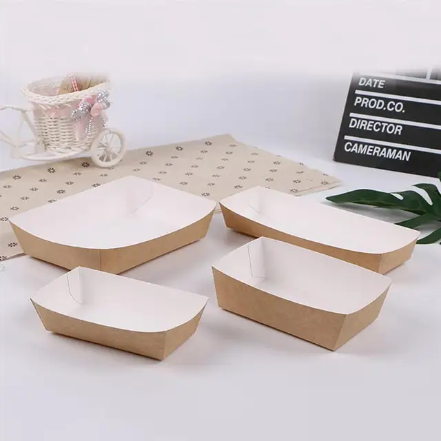 Multi-Purpose Box Tray Paper Boat Boxes: Perfect for Snacks, Meals, and More!