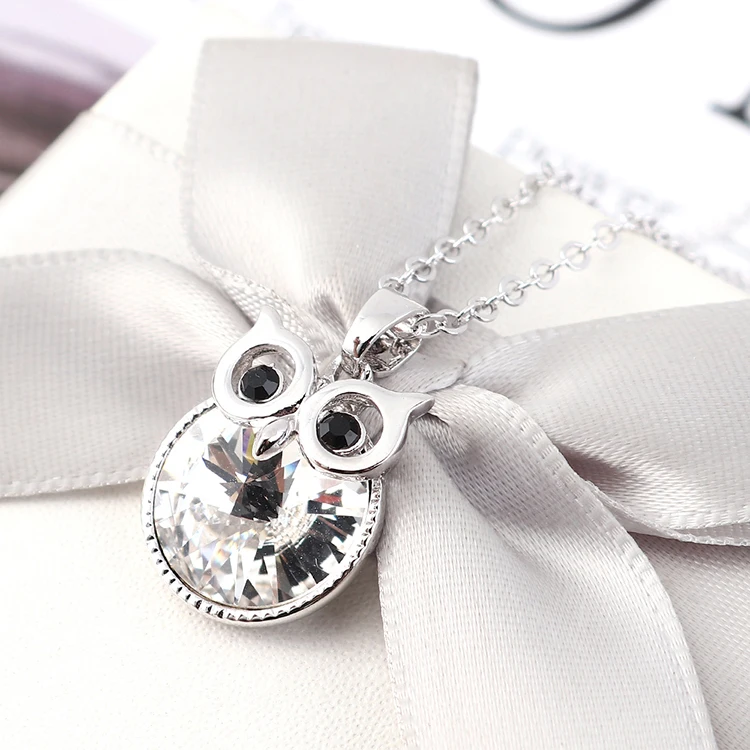 BeBella, 5 цветов, ожерелье с подвеской в виде совы с кристаллами Swarovski, оригинальное модное ювелирное изделие для женщин и девушек, Рождество