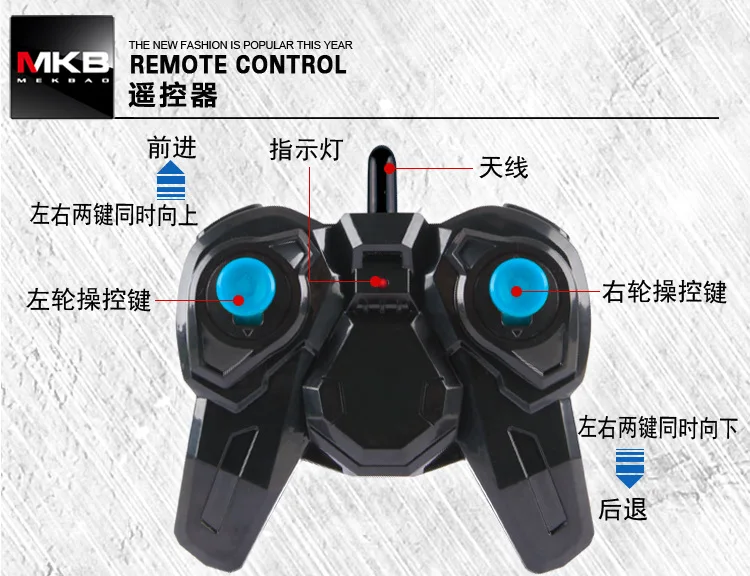 2.4G four-way deformation stunt car rolling flowering remote control car cross-country charging toy car