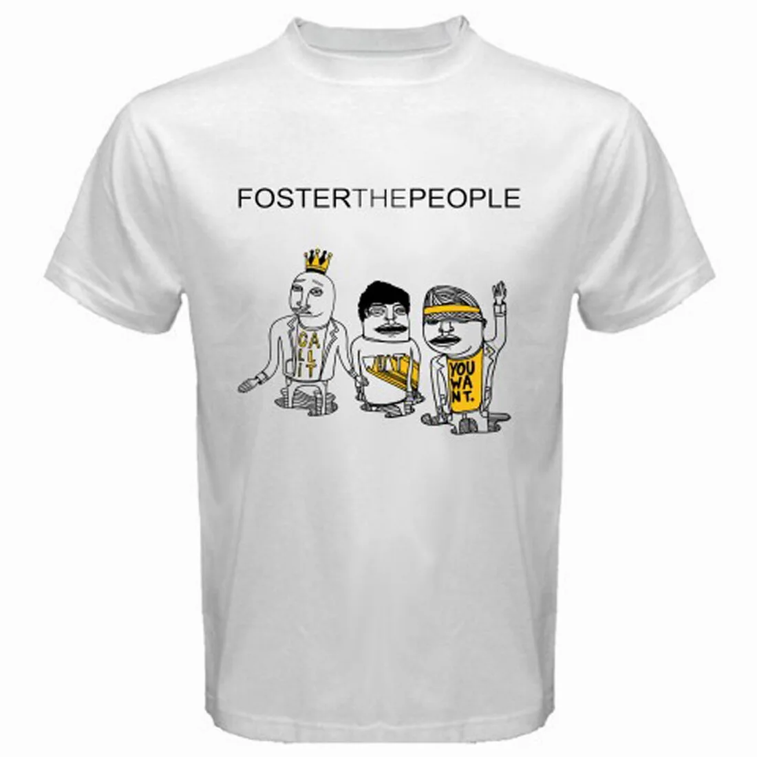 FOSTER THE PEOPLE Call It What You Want Rock Band Mens White Tops Tee T Shirt Size S-3XL New Unisex Funny T-Shirt | Мужская одежда