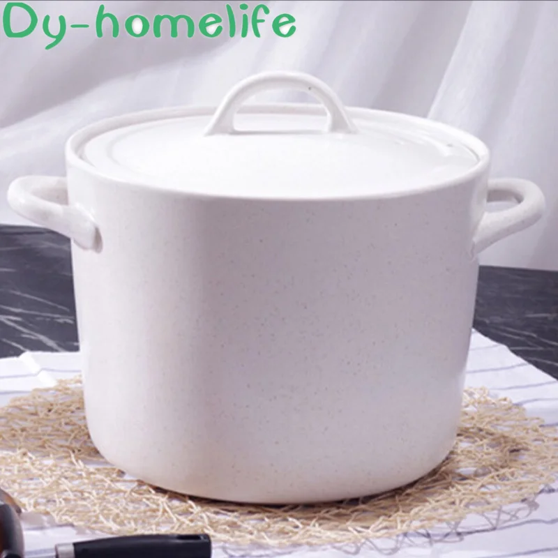 

8L Korean Stone Porcelain Ceramic Casserole Creative Bucket Pot Large Capacity Open Flame High Temperature Household Stockpot