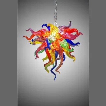 

LR375-Free Shipping Rainbow Colored Glass Chandelier Hanging Lighting
