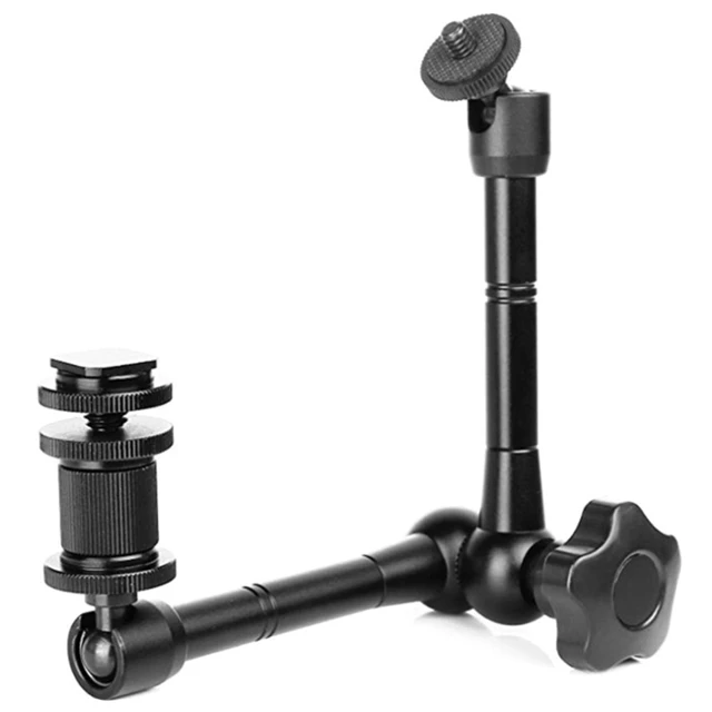 Adjustable for Camera Monitor Clamp Metal Mount 11 Inch Articulating Friction Arm Large Super Clamp Cameras Rig