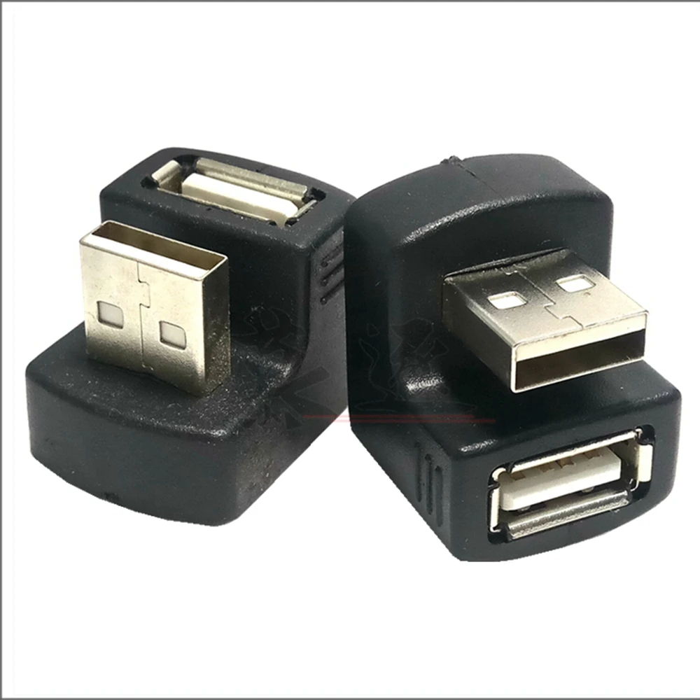 Новинка вверх или вниз правый угловой адаптер USB 2 0 удлинитель A штекер-гнездо 90 180