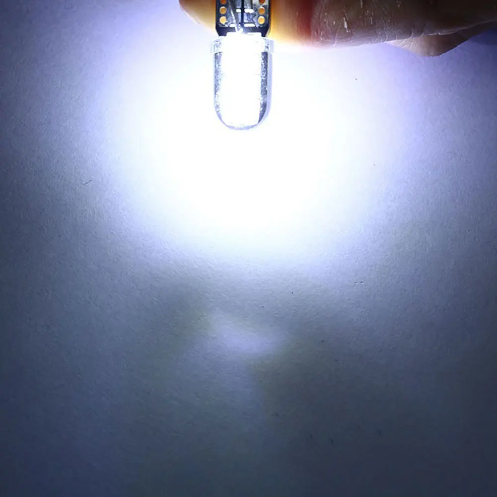 Яркий W5W SMD2835 6 светодиодный силиконовый Водонепроницаемый Автомобиль светильник