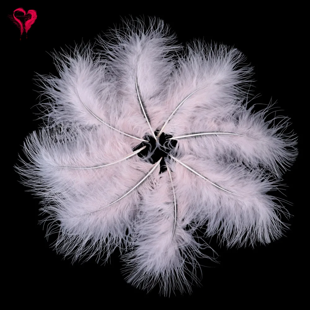 Marabou Feather Wedding Decoration Length 10-15cm/4-6inch Fluffy Turkey Feather Jewelry Diy Craft Decoration Accessories - Цвет: Leather Pink