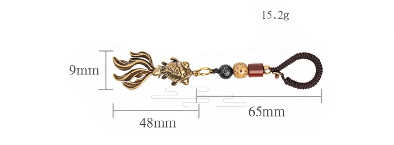 brass goldfish lanyard pendant (13)